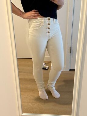 Universal Thread High-Rise Button-Fly Cream Skinny Jeans